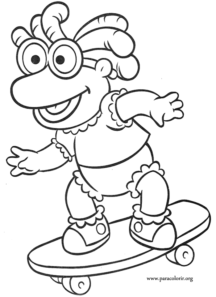 Plansa de colorat cu Skateboard 12 4